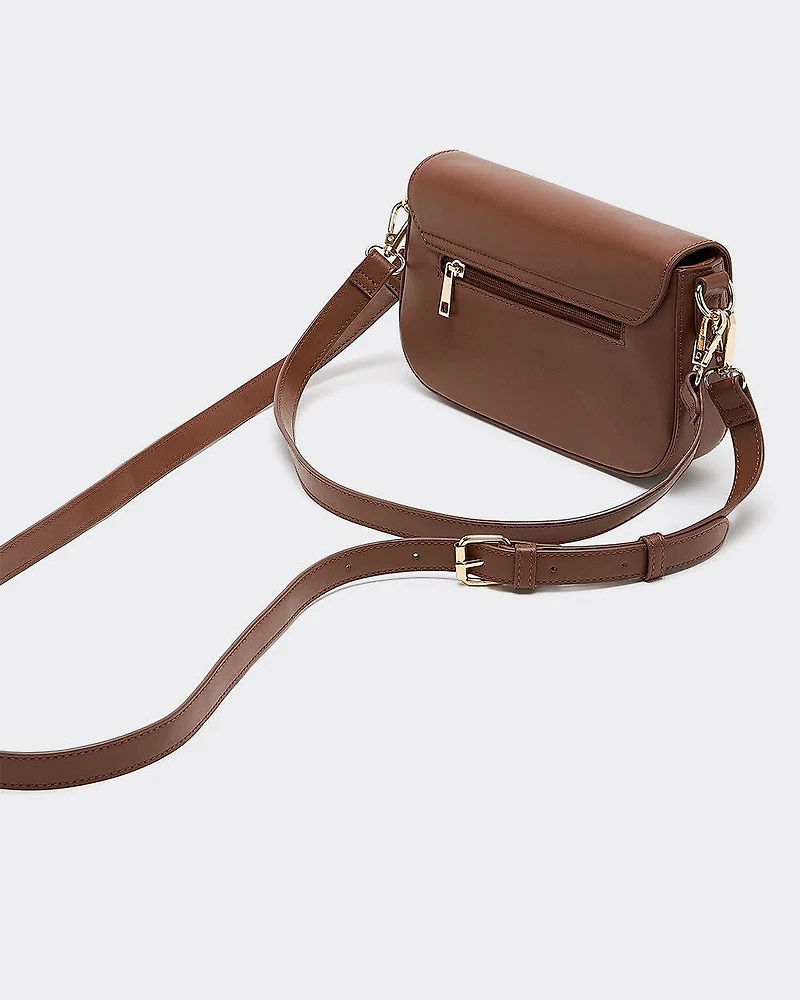 Faux Leather Crossbody Bag