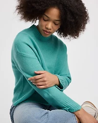 Pull ample à manches longues et col montant