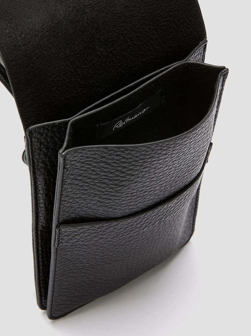 Faux-Leather Cross-Body Phone Bag