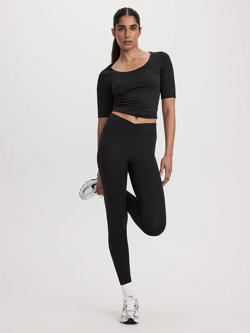 Legging with Cross-Over Waistband