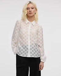 Long-Puffy-Sleeve Blouse