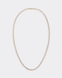 Baguette Short Necklace with Glass Stones