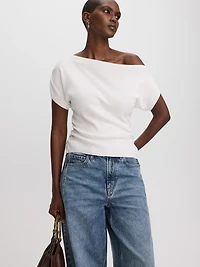 Short-Sleeve Off-the-Shoulder Top