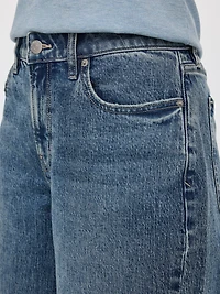 Jean ample à taille mi-haute