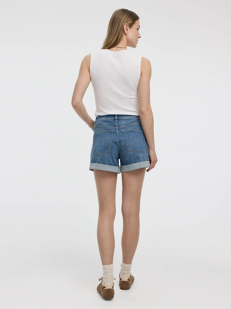 Wide-Leg High-Rise Cropped Jean