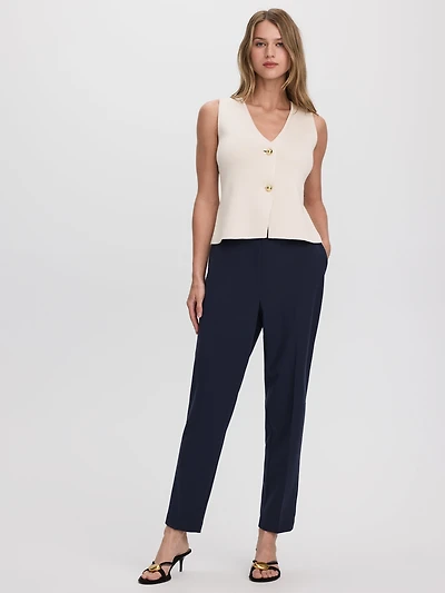 Pantalon longueur cheville à taille haute et jambe étroite