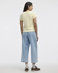 Ribbed Fitted Crew Neck T-Shirt - R Essentials