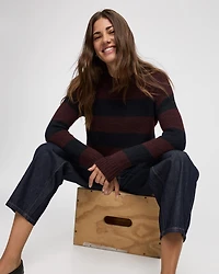 Long-Sleeve Crew-Neck Fluffy-Knit Sweater