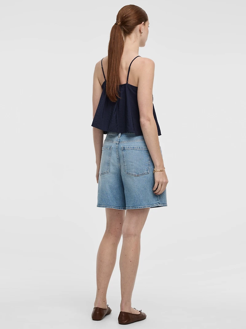 Mid-Rise Baggy Shorts