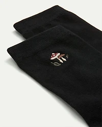 Bas classique en coton avec champignons