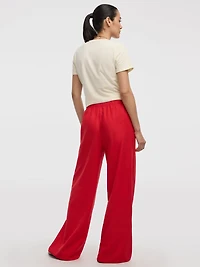 Wide-Leg Linen-Blend Pant