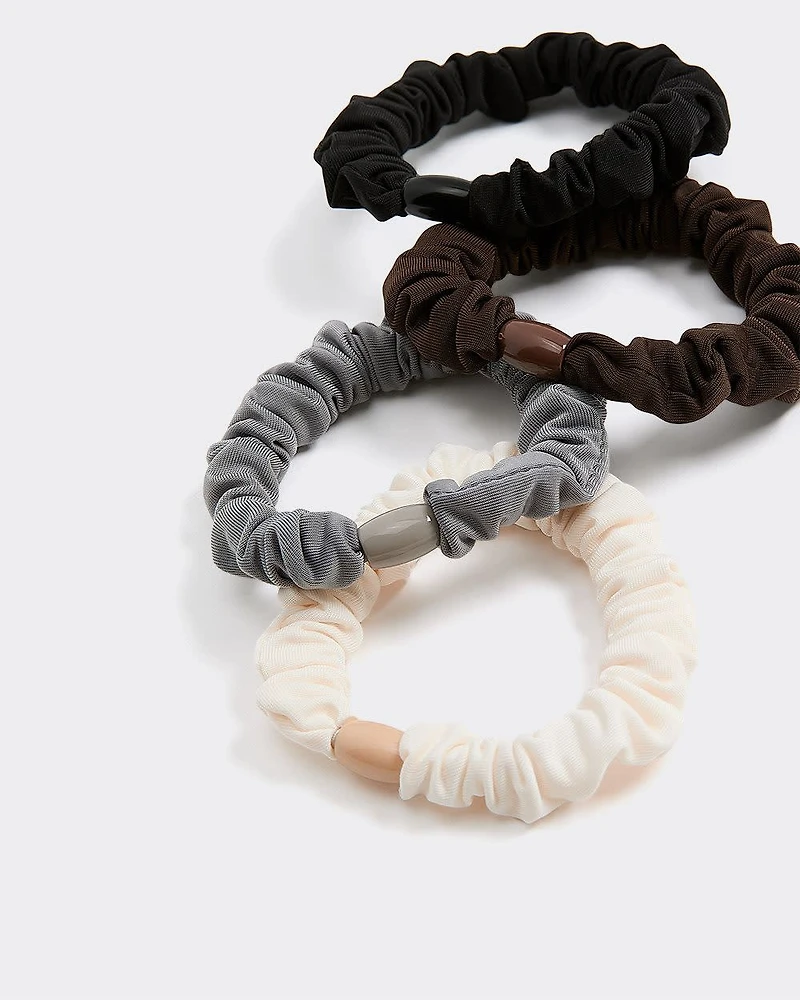 Solid Scrunchies - Set of 4