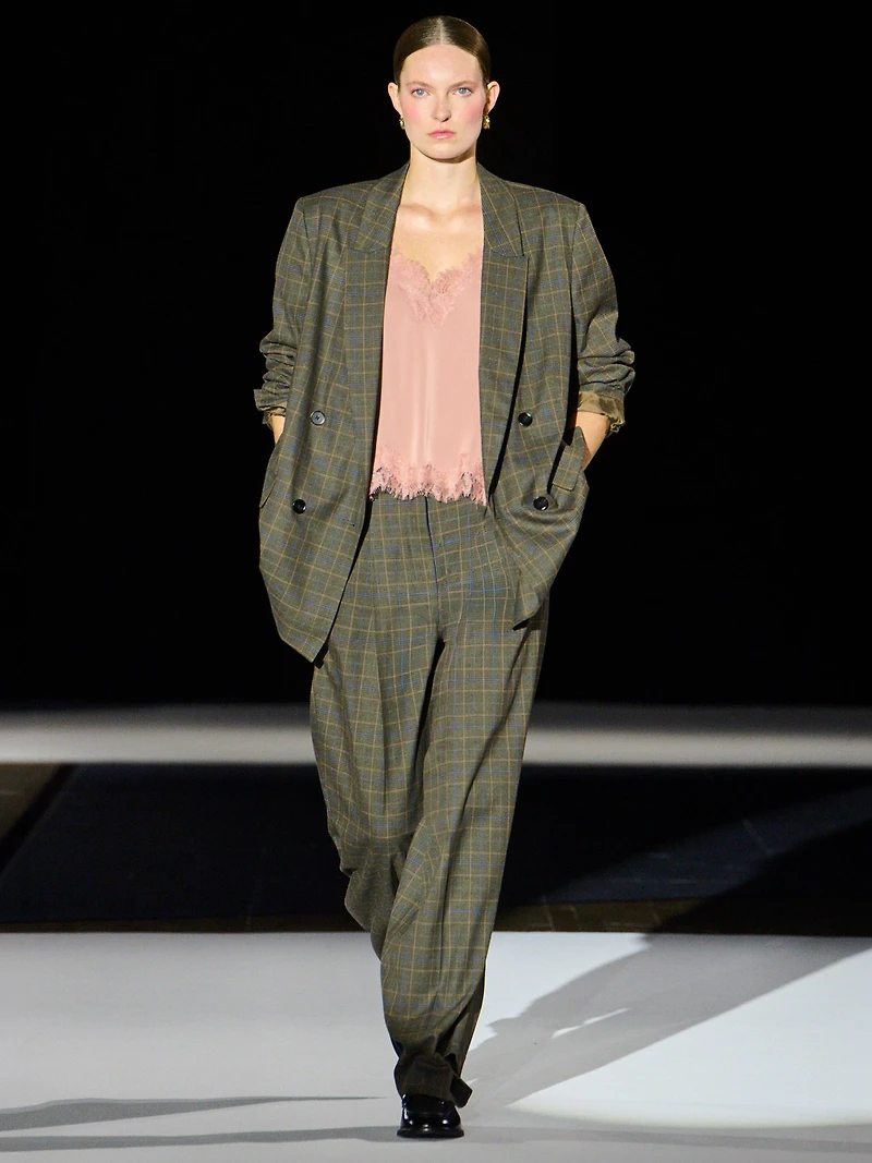 Plaid Wide-Leg High-Rise Pants - The Timeless
