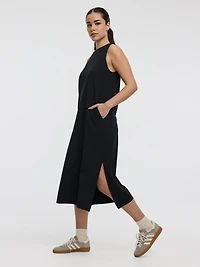 Sleeveless Textured Midi Dress - Hyba