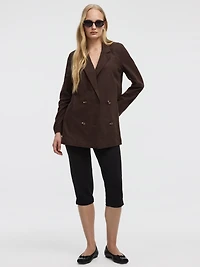 Slim-Leg High-Rise Capri Pants