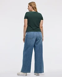 Ribbed Henley T-Shirt