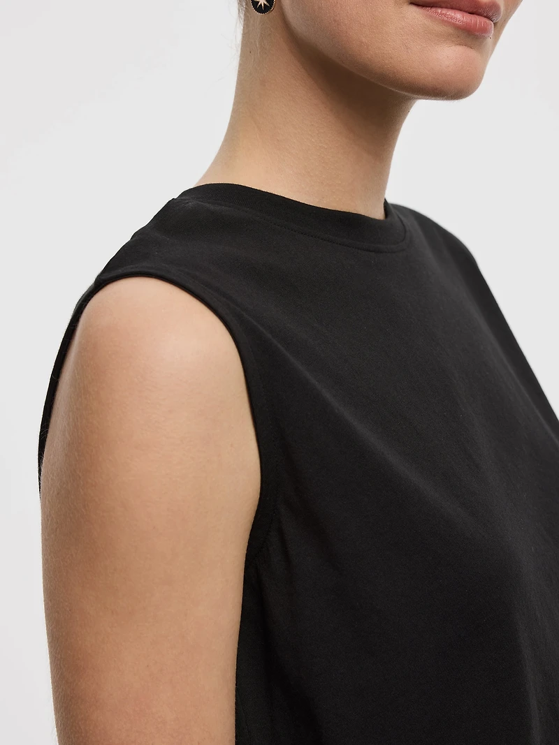 Camisole à col rond avec ourlet bulle