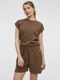 T-shirt à manches très courtes et col rond - Hyba