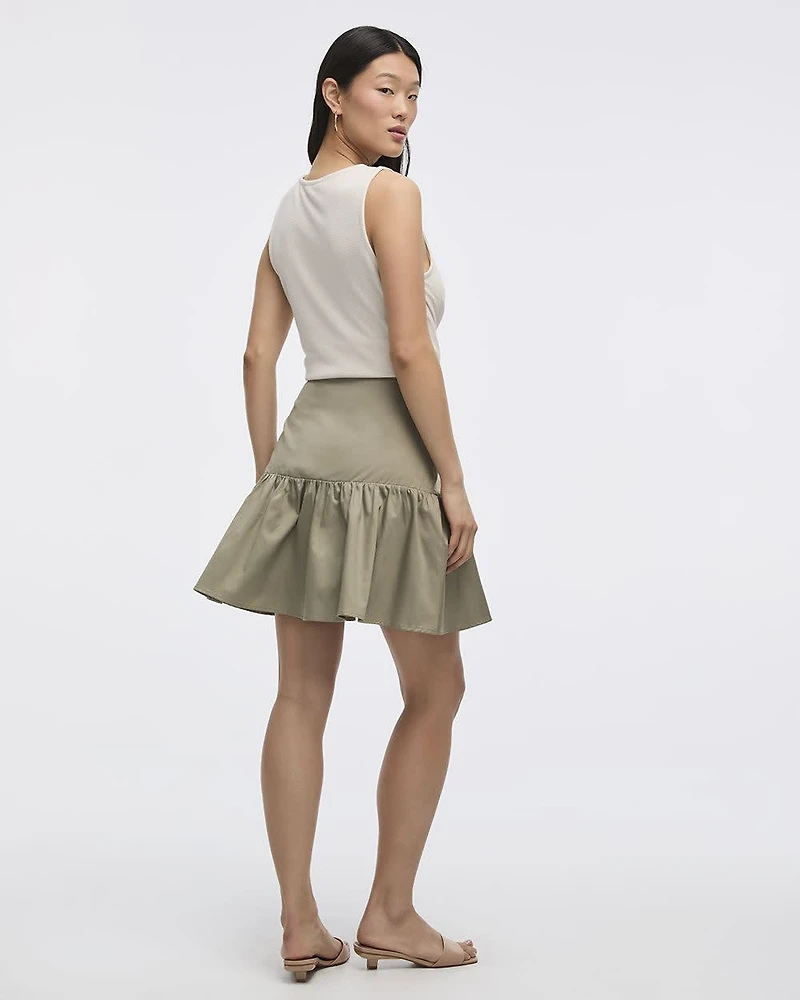 Mini Skirt with Ruffled Hem