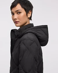 Long Hooded Puffer Jacket