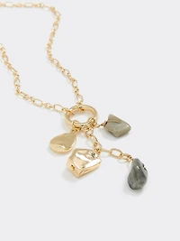 Collier avec pierres semi-précieuses