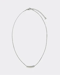 Stainless Steel Short Necklace with Tube Pendant
