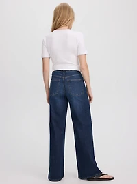 Wide-Leg Mid-Rise Jean