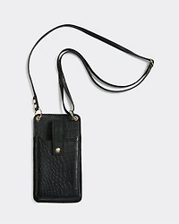 Faux-Leather Cross-Body Phone Bag