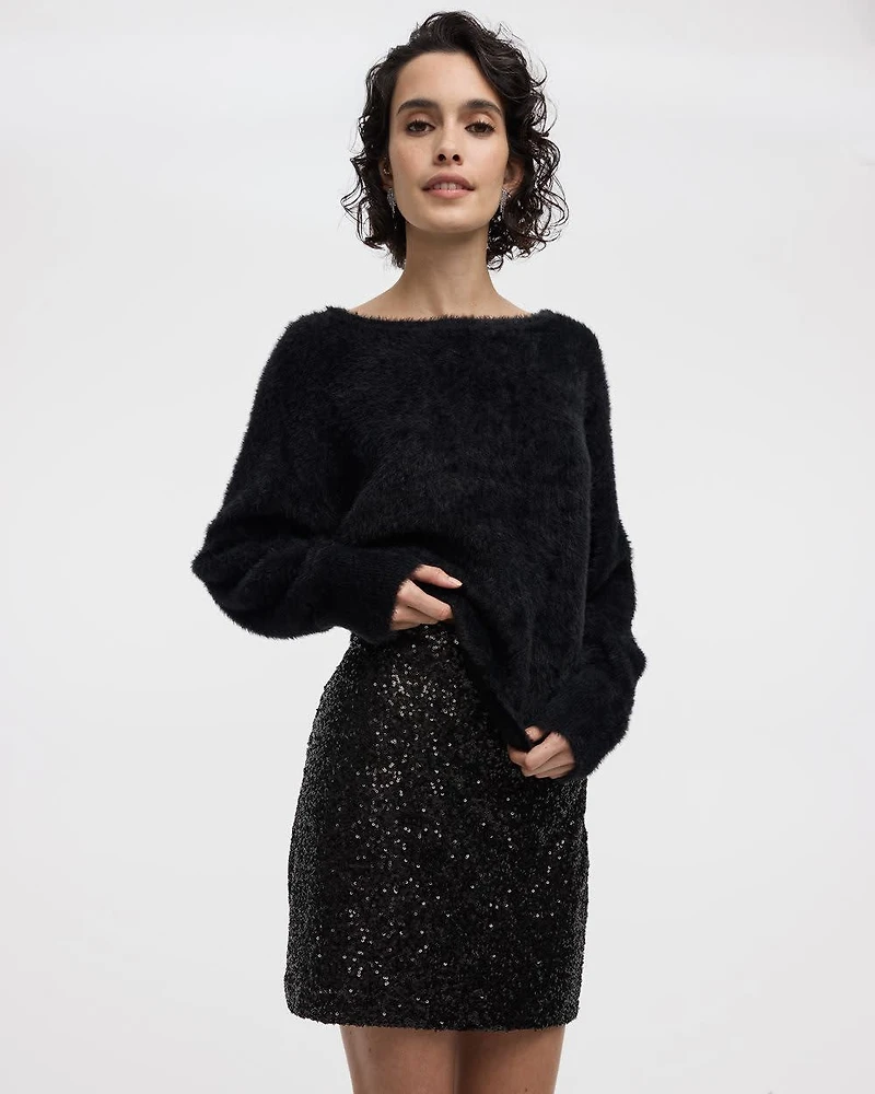 Mini A-Line Sequins Skirt