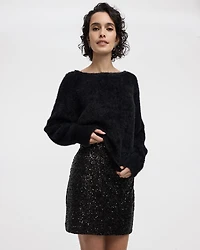 Mini A-Line Sequins Skirt