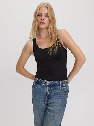 Sleeveless Scoop-Neck Bodysuit