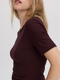 Long-Sleeve Crew-Neck Ribbed T-Shirt - R Essentials