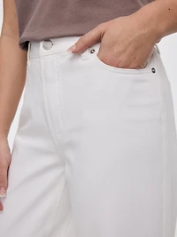 Jean à jambe large et taille haute