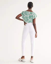 Slim-Leg High-Rise Ankle Pant