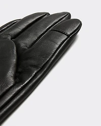 Leather Gloves with Zipped Cuffs
