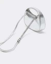 Structured Metallic Oval Bag