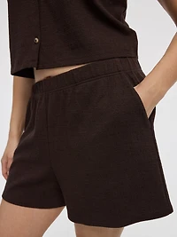 Short en tricot texturé