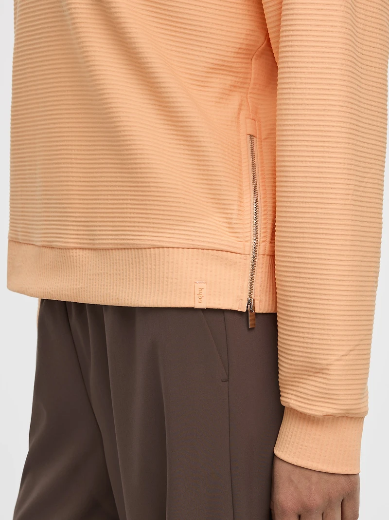 Pull à col rond avec zips - Hyba