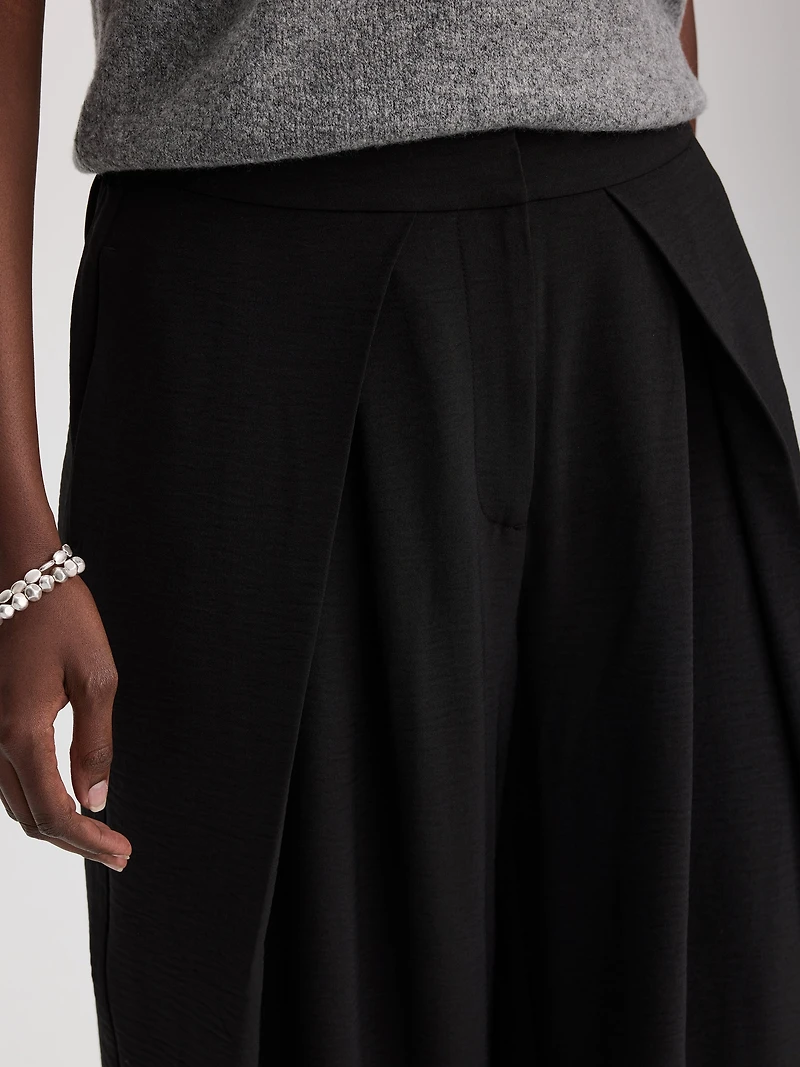 Pantalon à jambe large taille haute