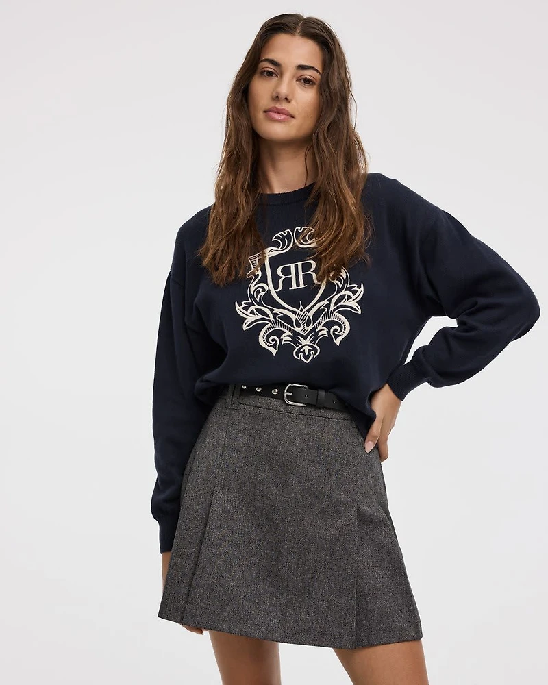 Mini jupe-short plissée