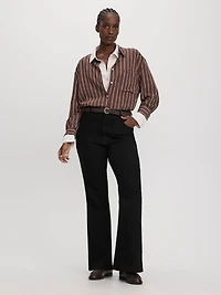 Jean à jambe évasée et taille haute - Coupe Courbes