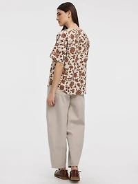 Crew-Neck T-Shirt Blouse