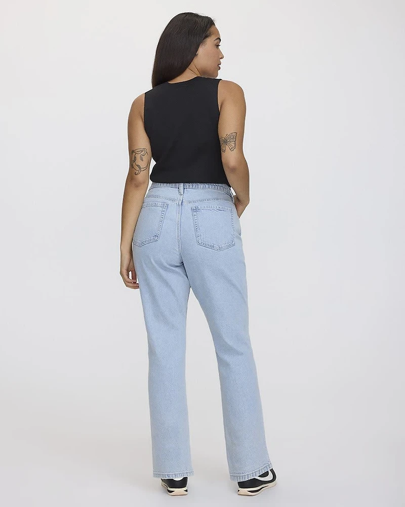 Straight-Leg Mid-Rise Jean