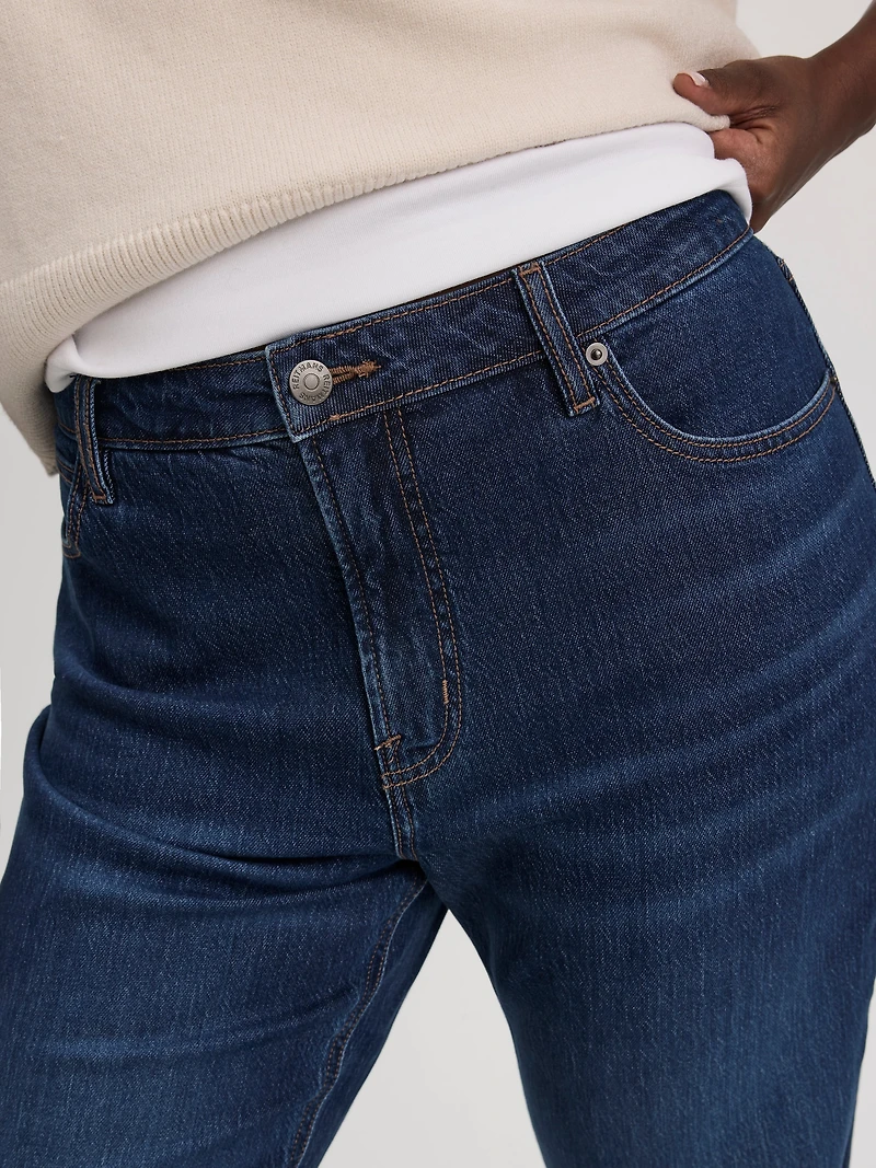 Jean à jambe évasée et taille haute - Coupe Courbes