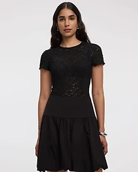 Short-Sleeve Lace Top