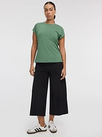 Wide-Leg Cropped Pant - Hyba