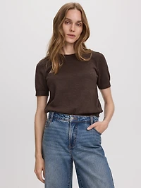 Short-Sleeve Crew-Neck Sweater - R Essentials