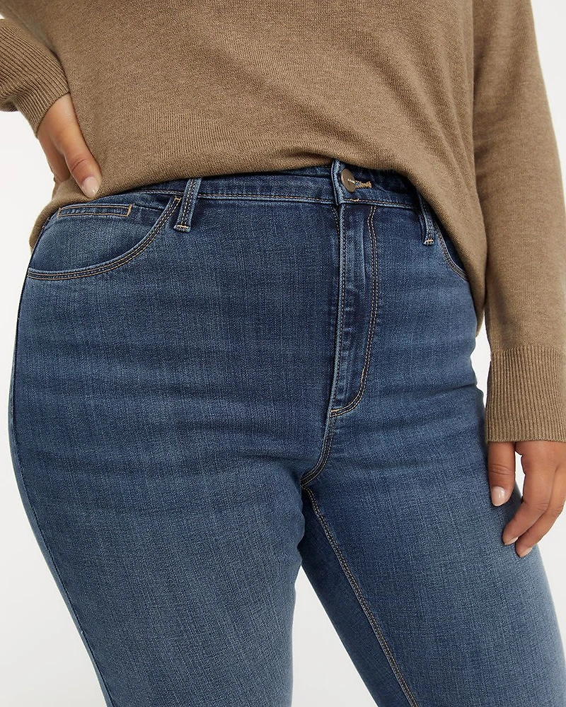 High-Rise Medium Wash Jean with Skinny Leg
