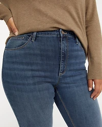 High-Rise Medium Wash Jean with Skinny Leg