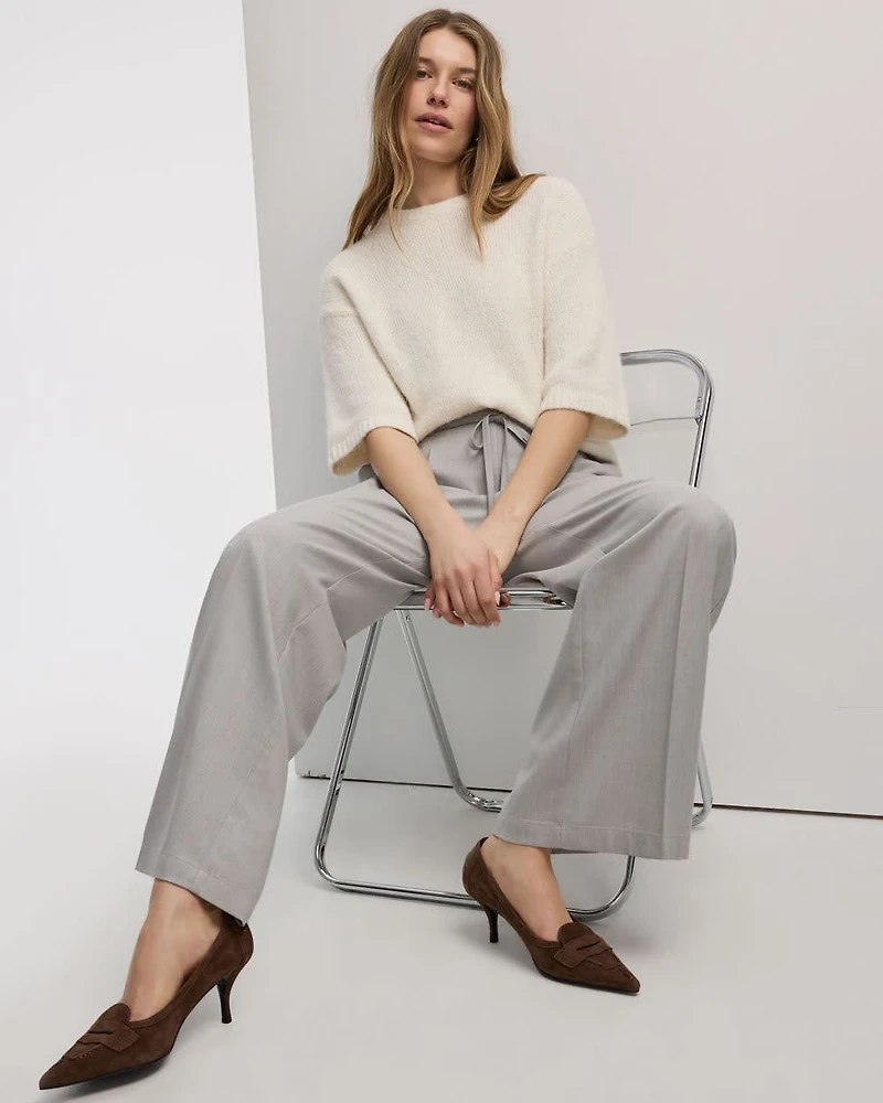 Pantalon à jambe large et taille haute - L'Intemporelle